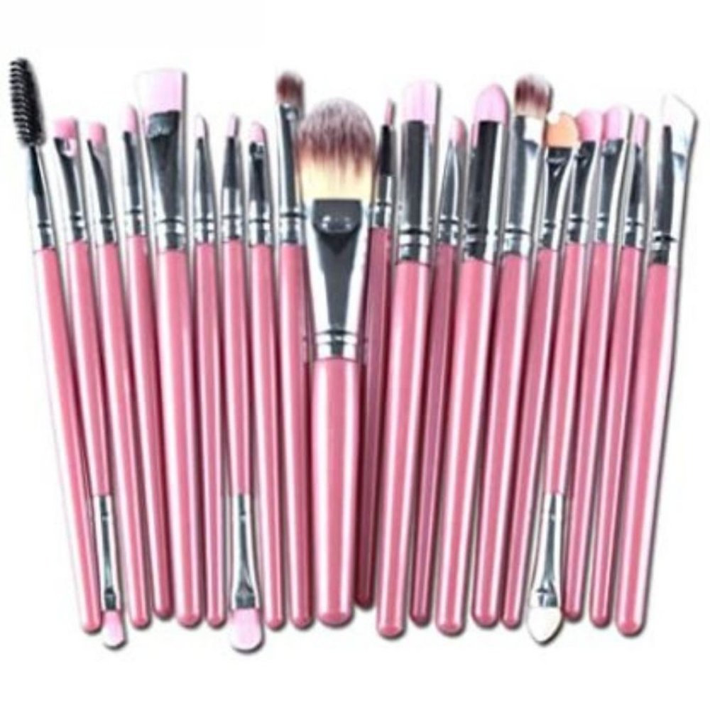New 20pcs Professional Makeup Brush Set Pink